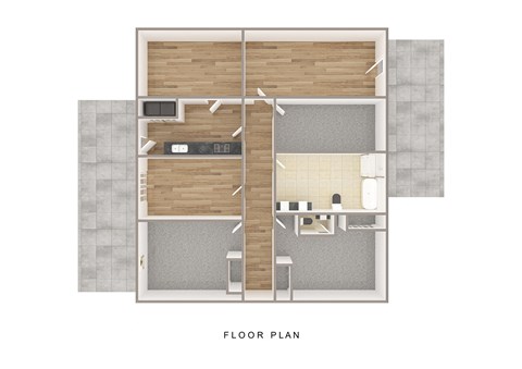 Floor plan for 3 beds, 3 baths, 2200 sqft